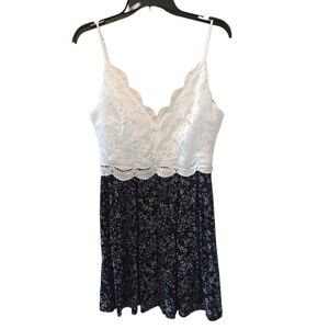 Dottie couture white & navy sundress